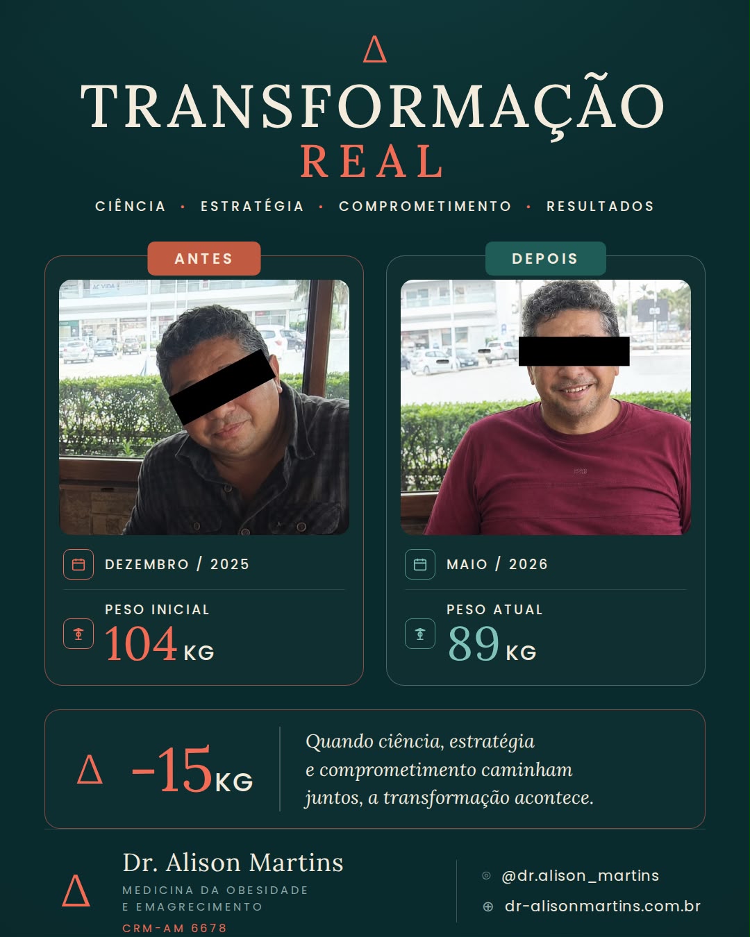 Resultado do paciente 1